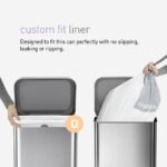 simplehuman Code Q 200 Count, Genuine Custom Fit Liners, Drawstring Trash Bags in Dispenser Packs, 30-35 Liter / 8-9 Gallon, White - Image 3