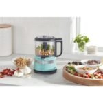 KitchenAid 3.5-Cup Food Chopper - Aqua Sky: Small Food Processor, 2 Speeds, Stainless Steel Blades, Dishwasher-Safe Parts - Image 3
