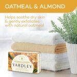Yardley London Oatmeal and Almond Moisturizing Bath Bar Soap for Gentle Cleansing, 4.25 oz - Image 2
