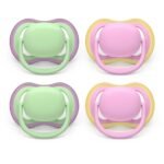 Philips Avent Ultra Air Pacifiers 6-18m - Spring Green/Quiet Pink - 4pk - Image 2