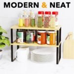 2-Pack Kitchen Cabinet Shelf Racks, Expandable Spice Rack for Pantry & Cupboard Storage, Black & Natural - Image 4