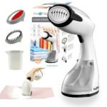 True & Tidy HS-26 Power Steam Press Handheld Garment Steamer: 1200W, 260ml Tank, Vertical Steam, Comfort-Grip, Black