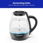 Chefman 1L Rapid-Boil Kettle with Automatic Shutoff - Black: Glass Electric Water Boiler & Warmer, 1500W Tea Heater - Image 4