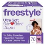 Freestyle Total Chlorine Free 14x Better Absorption Hypoallergenic Baby Diapers(Select Size and Count)