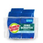 Scotch-Brite Non-Scratch Scrub Sponge - 4pk: Cellulose Material, Multi-Surface Cleaning