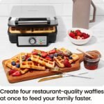 Chefman 4 Slice Belgian Waffle Maker w/ Adjustable Temperature - Stainless Steel - Image 2