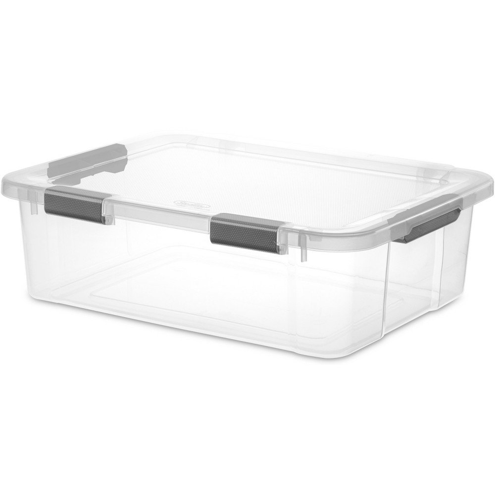 GUEST_9304c1c0-853d-4292-a08b-c669d73faff1 Sterilite 40qt Hinged Lid Latch Box: Under Bed Storage, Portable Plastic Container, Stackable, Gray - Image 1