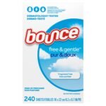 Bounce Fabric Softener Sheets - Free & Gentle - 240ct