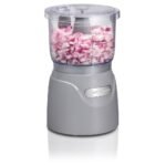 Hamilton Beach 3-Cup Stack & Press Food Chopper - Gray - 72740: Compact Vegetable Processor, Dishwasher-Safe Parts - Image 2