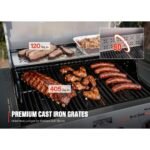 Monument Grills 4 Burner Propane Gas Grill with Broil Zone, 49000 BTU Stainless Steel BBQ Grill with Side Burner & Storage for Backyard, M2-415BZ - Image 2
