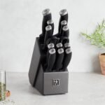 Henckels Silvercap 14 Piece Knife Set with Block, Chef Knife, Paring Knife, Utility Knife, Bread Knife, Steak Knife, Black, Stainless Steel - Image 5