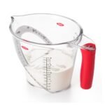 OXO 4 Cup Angled Measuring Cup: Large Liquid Plastic, Dishwasher-Safe, Clear, Lifetime Warranty - Image 3