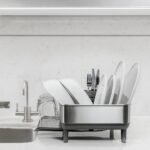 simplehuman Compact Kitchen Dish Drying Rack with Swivel Spout Stainless Steel - Image 6