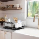 Simplehuman Kitchen Dish Drying Rack with Swivel Spout Stainless Steel Frame - Image 6
