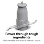 Hamilton Beach 3-Cup Stack & Press Food Chopper - Gray - 72740: Compact Vegetable Processor, Dishwasher-Safe Parts - Image 6