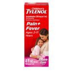 Children's Tylenol Pain + Fever Relief Liquid - Acetaminophen - Bubble Gum - 4 fl oz