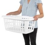 1.5bu Laundry Basket White - Brightroom™: Large Portable Clothes Hamper with Built-In Handles, 52.8L Capacity - Image 5