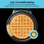 Chefman Anti-Overflow Belgian Waffle Maker with Shade Selector and Non-Stick Plates - Black - Image 3