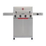 Monument Grills 4 Burner Propane Gas Grill with Broil Zone, 49000 BTU Stainless Steel BBQ Grill with Side Burner & Storage for Backyard, M2-415BZ