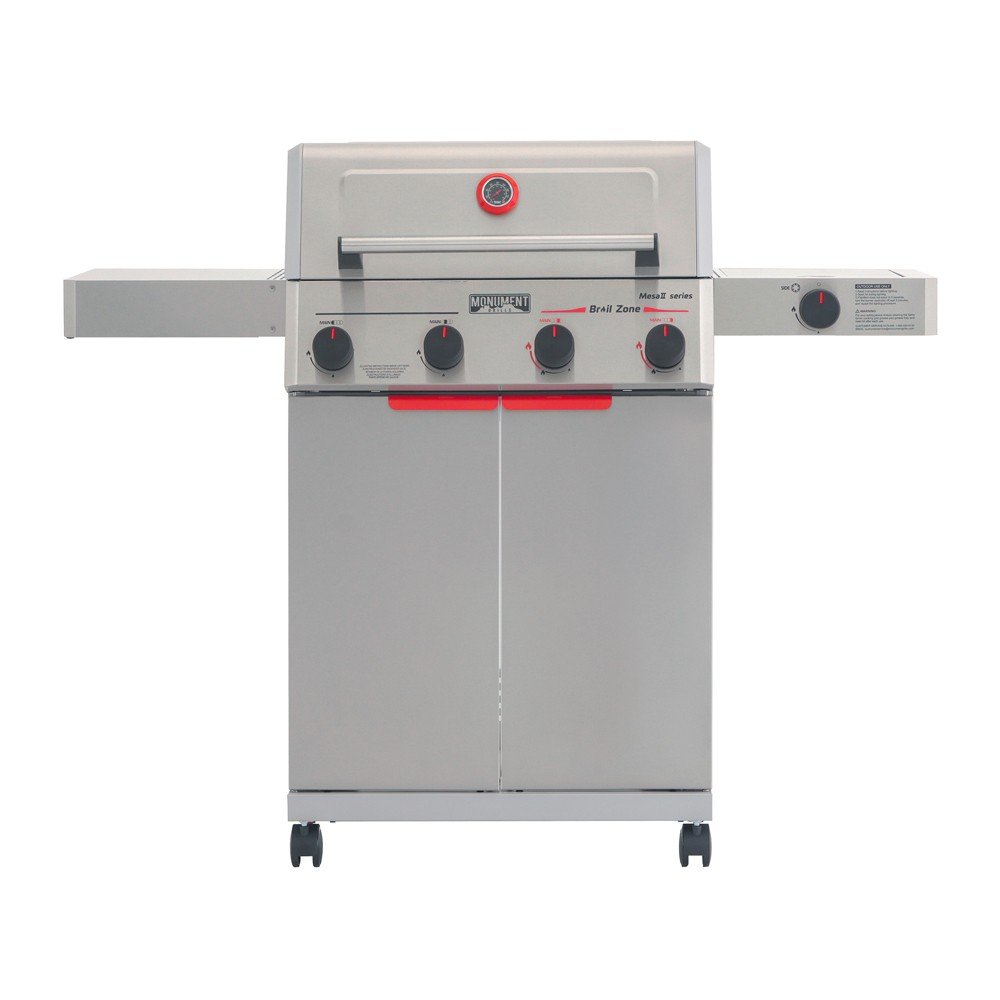 GUEST_a62f8c08-0a48-4a70-93b6-8271b42dbc75 Monument Grills 4 Burner Propane Gas Grill with Broil Zone, 49000 BTU Stainless Steel BBQ Grill with Side Burner & Storage for Backyard, M2-415BZ - Image 1