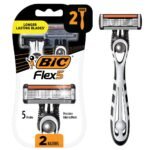 BiC Flex 5 Men's Disposable 5-Blade Razors - 2ct: Face, Neck, With Aloe, Vitamin E