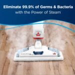 BISSELL PowerFresh Deluxe Steam Mop 1806 12" Cleaning Path Brite White/Sapphire Blue: Electric Floor Steamer, 1500W, 25ft Cord - Image 5