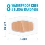 Nexcare Waterproof Bandages Knee and Elbow, Clear, 2 3/8 in x 3 1/2 in, 8 ct. - Image 3