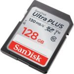 SanDisk Ultra PLUS 128GB SD Card: High-Speed Memory for Cameras, 130 Mbps Transfer Rate - Image 2