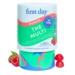 First Day Women's Daily Multivitamin Gummies with Folate, Vitamin A, C, D3, K2, E, B1, B6, B12, Magnesium, Biotin, Zinc & Fiber - 50ct