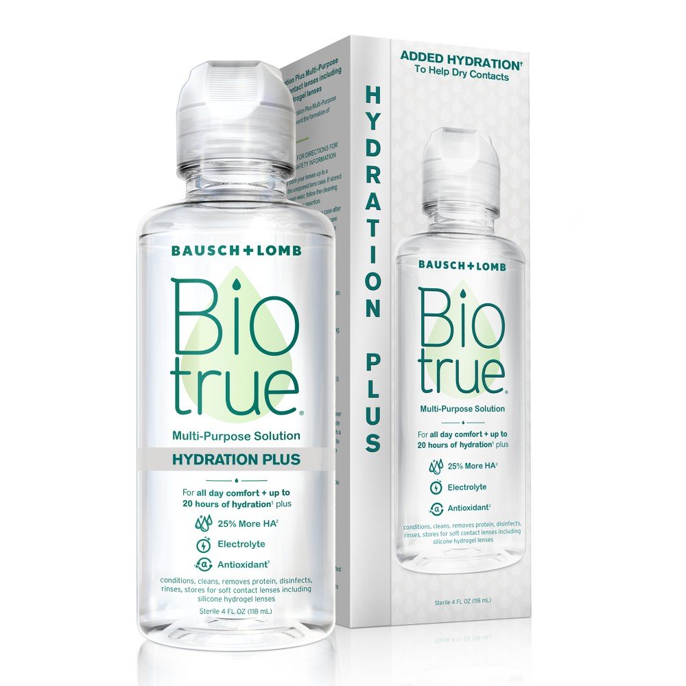 GUEST_ae97935e-72e3-4d8d-b0ee-9e5d2c62a0bd Biotrue Hydration Plus Multi-Purpose Contact Lens Solution for Hydrating Dry Contacts by Bausch + Lomb - 4 fl oz - Image 1