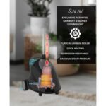 SALAV Smart Automatic Shut-Off Performance Garment Steamer with Wheels and Descaler Maintenance Packet Black - Image 6
