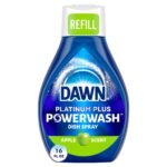 Dawn Platinum Powerwash Dish Spray Refill - Apple -16 fl oz: Phosphate-Free Liquid for Multi-Surface Grease Removal