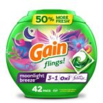Gain flings! Moonlight Breeze HE Deep Cleaning Concentrated Laundry Detergent Pods