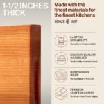John Boos R-Board Maple Cutting Board, 20" x 15", 1.5" Thick Reversible Butcher Block with Recessed Finger Grips, Edge Grain Wood - Image 3