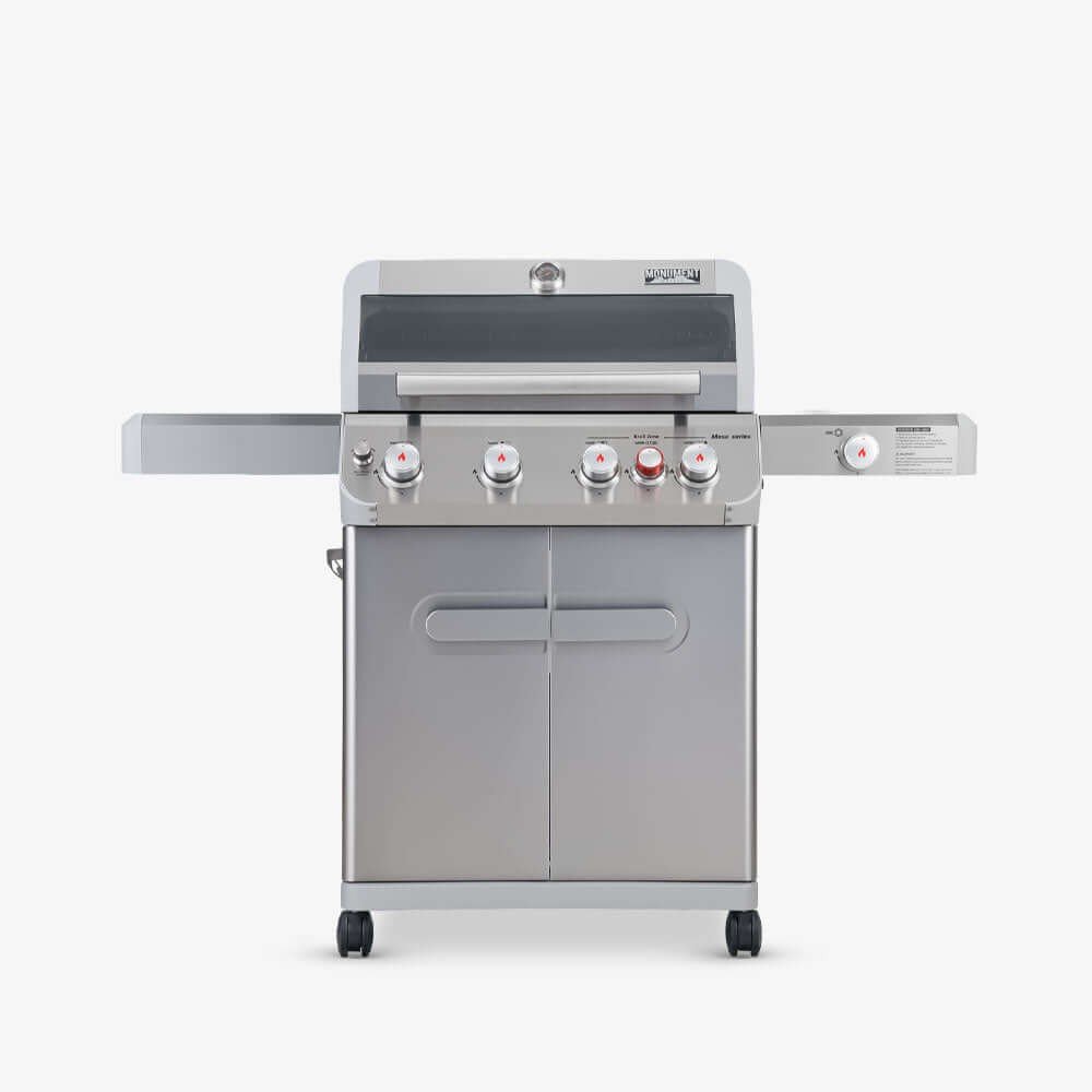 GUEST_be1e35d6-6a6b-40d4-a5fb-c44c82f19631 Monument Grills 4+1 Burner Propane Gas Grill with Broil Zone, 62000BTU Stainless Steel Outdoor Grill with Side Burner, Clearview Lid M415BZ BBQ Grill - Image 1