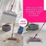 True & Tidy TrueClean Spin Mop & Bucket System with Silicone Sweeper - Image 6