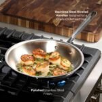 All-Clad 10" Stainless Steel Fry Pan, 3-Ply Bonded Cookware, Silver - Image 5
