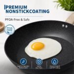 Nonstick Ceramic Cookware Set for Induction - Pots & Pans Set with Frying Pans, Saucepans, Stockpot, Steamer & Utensils - Image 6