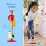 Melissa & Doug Dust! Sweep! Mop! 6pc Wooden Pretend Play Preschool Cleaning Set - Image 6