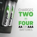 Energizer Recharge Pro Charger for NiMH Rechargeable AA and AAA Batteries: 4-Bay Output, Wall Charger, 500mA Amperage - Image 2