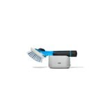 OXO Soap Dispensing Dish Brush Storage Set: Nylon Scrub Brush for Multi-Surface Cleaning, Black - Image 5