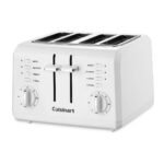 Cuisinart 4 Slice Toaster - White - CPT-142P1: 1800W, Defrost & Reheat, Automatic Shut-Off, Nonslip Base, Plastic Material - Image 3
