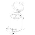 5L Round Step Trash Can - Brightroom™ - Image 6