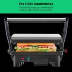 Chefman 3-in-1 Panini Press & Grill, 2-Slice Non-Stick, Opens Flat - Stainless Steel - Image 6