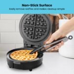 Chefman Anti-Overflow Belgian Waffle Maker with Shade Selector and Non-Stick Plates - Black - Image 5