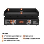 Blackstone OTG 22" Tabletop Griddle Plate with Built-In Hood, Black - Portable Grill for Camping, Tailgates, and On-the-Go Cooking - Image 4