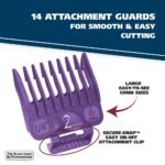 Wahl Color Pro Plus Corded Electric Hair Clipper Set with Color Coded Attachment Guards - Image 6