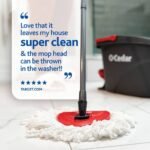 O-Cedar EasyWring Spin Mop and Bucket System: Portable, Non-Abrasive, Reusable, Extendable Handle - Image 2