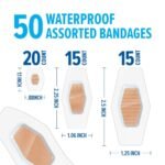 Nexcare Waterproof Bandages, Clear, Assorted, 50 ct - Image 3