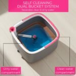 True & Tidy TrueClean Spin Mop & Bucket System with Silicone Sweeper - Image 2